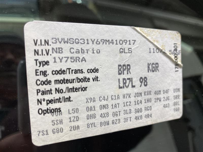 2009 Beetle parts car