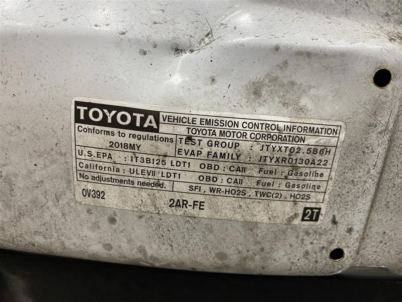 2018 Rav4 parts car