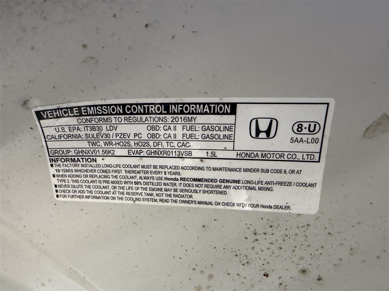 2016 Civic parts car